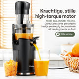 Chefino Slowjuicer – Koude Pers Sapcentrifuge – Extra Brede Vultrechter 9 cm – Stille High-Torque Motor – Dubbel Filtersysteem – Hoog Saprendement – Makkelijk te Reinigen