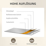 Wandspiegel 3-delig met Metalen Frame - 60 x 180 cm - Zwart