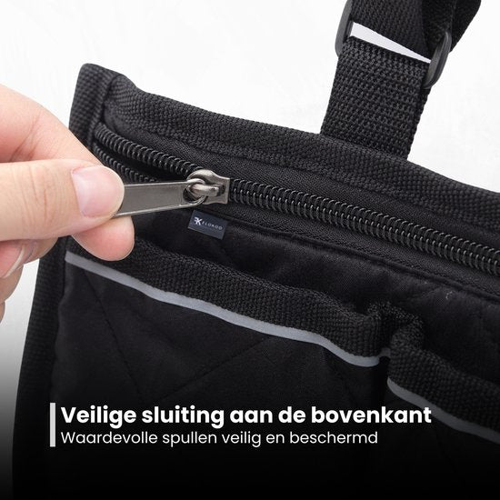 Rolstoeltas - Zwart - Armleuning Rolstoeltas - Waterafstotende Opbergtas voor Rolstoel - Rolstoel Organizer