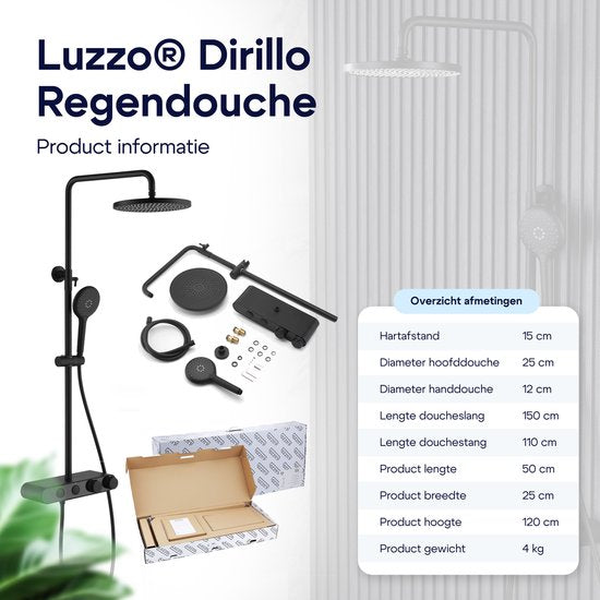 Luzzo® Regendouche met