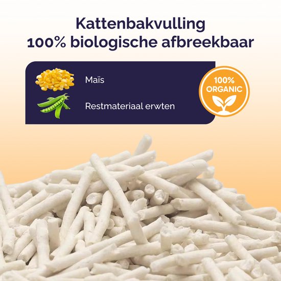 Viervoeter - Kattenbakvulling - 9L- Automatische kattenbakgrind- Klontvormend - 100% Natuurlijk