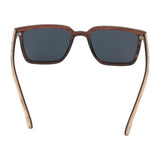 5one® Rimini Slimline White - houten zonnebril met zwarte strepen