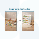 Kinderboekenkast - 88 x 80 x 30 cm - Wit - Hout - Kinderboekenrek - Boekenrek Kinderkamer