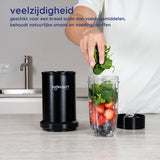 Safecourt kitchen - Smoothie Blender - Blender 1200W - Smoothie Maker - Inclusief to go bekers - Zwart