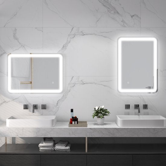 4goodz Badkamerspiegel 50x70 cm LED met Touchbediening 3 Lichtniveaus