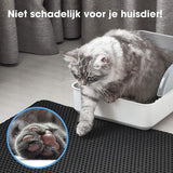 Kattenbakmat - 40 x 50 cm - Waterdicht - Dubbele laag - Honingraatstructuur - Uitloopmat - Placemat Kat - Schoonloopmat Kattenbak - Kattenbak Accessoires - Katten Grit Opvanger - Katten Mat