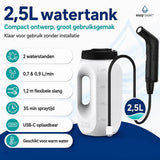 eazy bidet Draagbare Bidet - Montagevrij Bidet Voor WC - Bidet met 2,5L Watertank - Bidet Sproeier - Bidet Handdouche voor Thuis en op Reis
