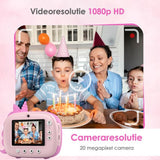 Vesfy Kindercamera met printer - 1080P HD - 32GB - USB Oplaadbaar - 3 tot 14 jaar