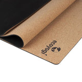 Yogamat Kurk Premium Ecoyogi - 185 x 61 x 0,4 cm (incl. draagriem) - zorgt juist bij vochtige omstandigheden voor betere grip - anti-slip natuurrubber aan de onderzijde