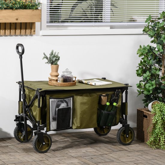 Strandwagen opvouwbaar met Tafel Afdekking - 5 zakken