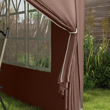 4goodz Partytent Paviljoen 2x2 m - Opvouwbaar met 4 Zijwanden en Rits - bruin