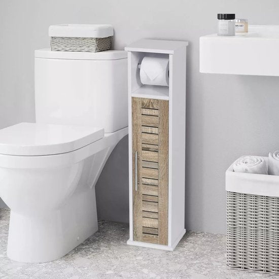 Toiletrolhouder met toiletroldispenser - 18x18x75