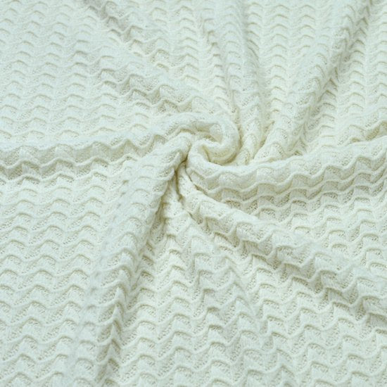 Zachte en Warme Deken - Wit - 100% Acryl - 130x160 cm - Lichtgewicht met Stijlvolle Franjes - Ideaal als Sprei, Plaid, Woondeken, Bankkleed of Sierdeken