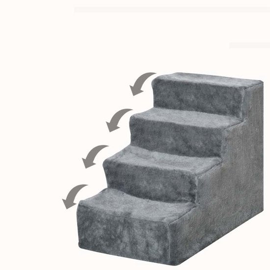 4goodz Huisdiertrede 4-traps Hondentrap - Afneembare Bekleding