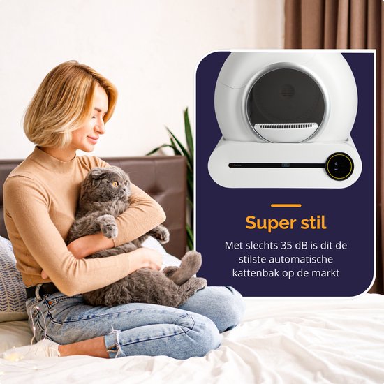Viervoeter - Automatische Kattenbak - Zelfreinigend - incl Matje en 3 rollen Opvangzakjes