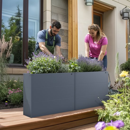 4gardenz® Plantenbak Metaal voor Buiten met Verhoogde Bodem
