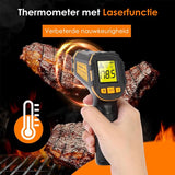 Vesfy Digitale Infrarood Thermometer - Bereik -50 t-m +490 °C - IR Thermometer - Warmtemeter - Vleesthermometer