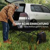 Opvouwbare Campingtafel met Oprolbaar Tafelblad van Aluminium - 95 x 55 cm - Zwart