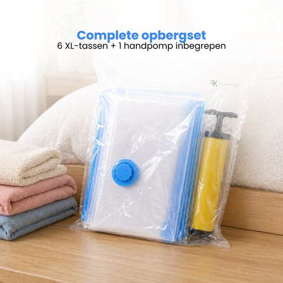 Opbergzakken 6 stuks - XL - Opbergzakken - XL - 6 - Inclusief