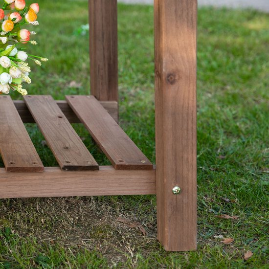 4goodz verhoogde plantenbak 54x123x74 cm met 8 vaks-verdeler