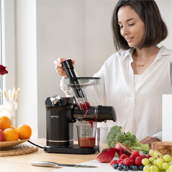Safecourt Kitchen Slowjuicer - Juicer - Groenten en Fruitpers - BPA-vrij - 700ml - Zwart