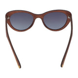 5one® Napoli - Houten Cateye dames zonnebril - grijze lens