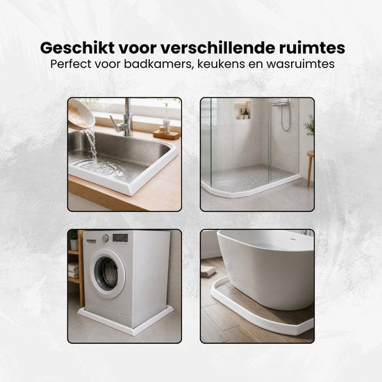 Waterkering - Siliconen - 1 Meter - Zelfklevende Kitrand - Waterdrempel - Douche dorpel