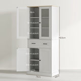 Keukenkast Buffetkast met Lades 40x76x182 cm - Crèmewit