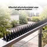 Antiklimstrips - 5 meter (10x 50 cm) - Zwart - Duivenpinnen - Duivenverjager - Vogelverjager - Kattenverjager - Kattenschrik - Vogelwering - Vogelpinnen