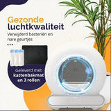 - Automatische Kattenbak - Bedienen via App - 65L - incl matje en 3 rollen opvangzakjes