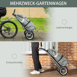 4goodz 3-in-1 Boodschappentrolley Winkelwagen Fietsaanhanger Steekwagen
