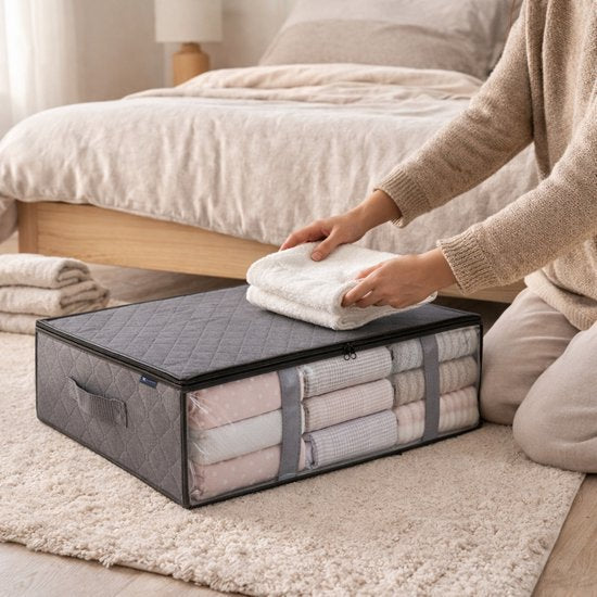 Onderbed opbergtas - 2 stuks - 60x45x15 cm - Kleding of Dekbed opbergen onder het Bed