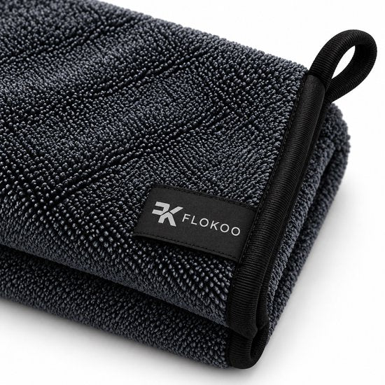 Microvezel Droogdoeken 60 x 40 cm – 3 Stuks – Autodroogdoek – Absorberende Microvezeldoek voor Auto, Lak, Glas & Ramen – Zwart