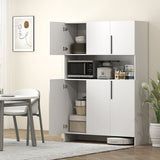 Moderne Keukenkast Voorraadkast Breed 2 deurs 40x119x175 cm - Wit
