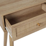 Side Table Bali met Rattan voorzijde 29x100x81 cm - Gangtafel - Bruin