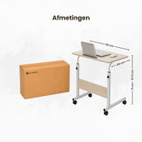 Laptoptafel op Wielen - In Hoogte Verstelbaar
