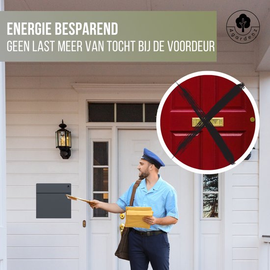 4gardenz® - Brievenbus Staal - Veilig Slot