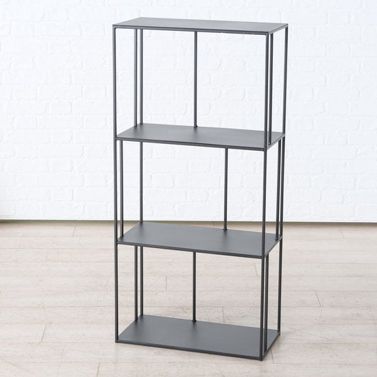 Metalen Wandkast Tripoli - Afmeting 28x55x115 cm - Zwart