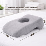 Gezichtskussen voor Massage - Grijs - 36 cm x 25 x 11 cm - Massage Kussen - Massagekussen voor Kind en Volwassenen - Hoofdsteun Massagetafel