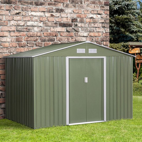 4goodz Gereedschapsschuur Gepoedercoat Metaal 277x195x192 cm - Groen