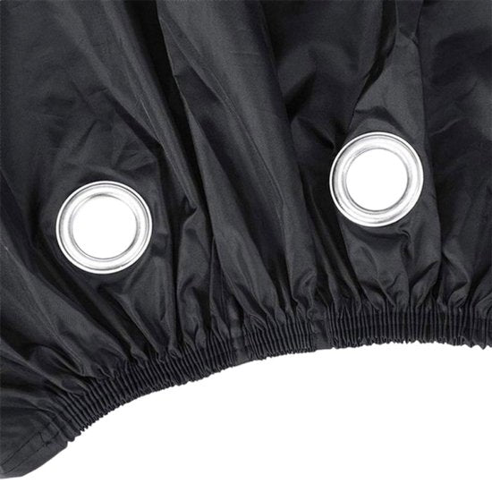 Motorhoes - Waterafstotend - 245 x 125 cm - Zwart met Groene Reflectie - Motorhoes Waterafstotend Buiten - Motorhoes