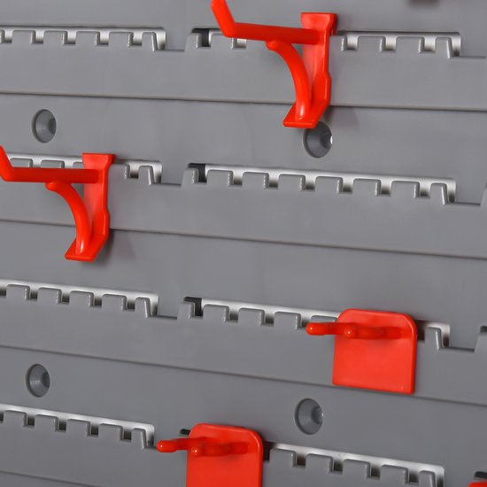 4goodz Gereedschapswand 54-dlg met Haken - Rood/Grijs