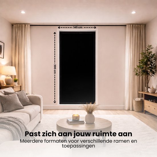 Verduisteringsfolie - Zwart - Raamfolie verduisterend