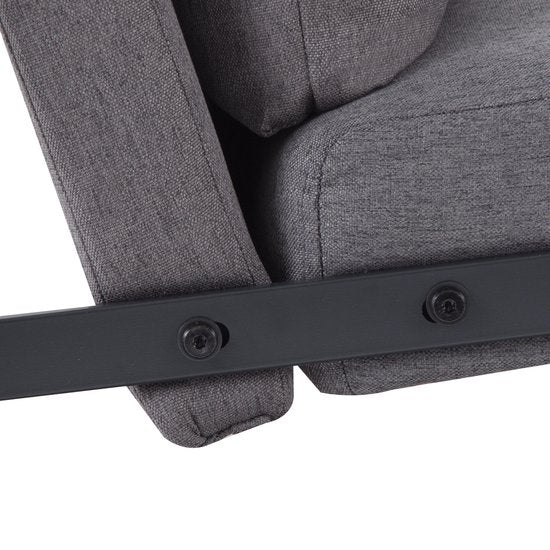 Zitbank voor 2 Personen - Grijs - 125 x 80 x 77 cm - Loveseat - Stijlvol en Comfortabel voor Elk Interieur