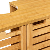Sicela Wastafelonderkast met Uitsparing - 28x60x80 cm - Wastafelmeubel Bamboe