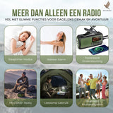Noodradio Solar Opwindbaar - Powerbank Zonneenergie met - Noodpakket - Draagbare Radio