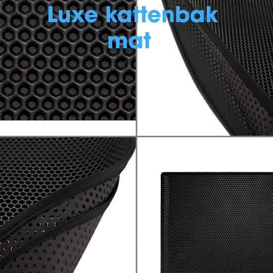 Kattenbakmat - 40 x 50 cm - Waterdicht - Dubbele laag - Honingraatstructuur - Uitloopmat - Placemat Kat - Schoonloopmat Kattenbak - Kattenbak Accessoires - Katten Grit Opvanger - Katten Mat