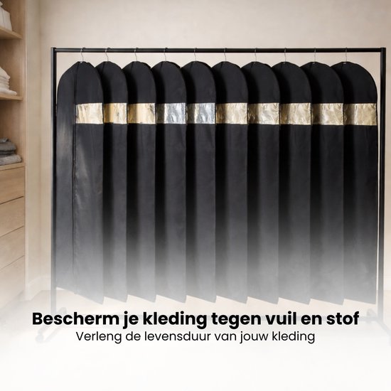 Kledinghoes - 10 stuks - 160x40 - Wit - Kledinghoezen - Kledinghoes Wit - Trouwjurkhoes - Kostumhoes