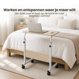 Laptoptafel op Wielen - In Hoogte Verstelbaar