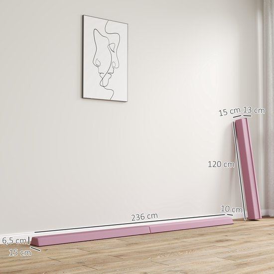 Eventwichtsbalk Turnbalk 236 cm - Roze